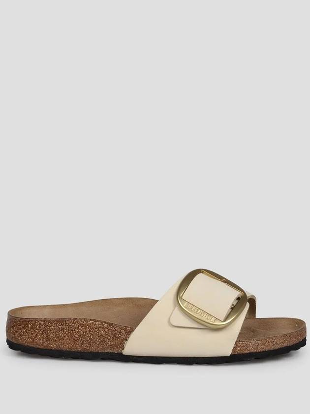 Madrid Big Buckle Slider Slippers Brown Ivory - BIRKENSTOCK - BALAAN 3