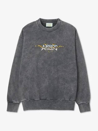 Chrome Desert Sweatshirt Acid Wash FTAR20006AW - ARIES - BALAAN 1