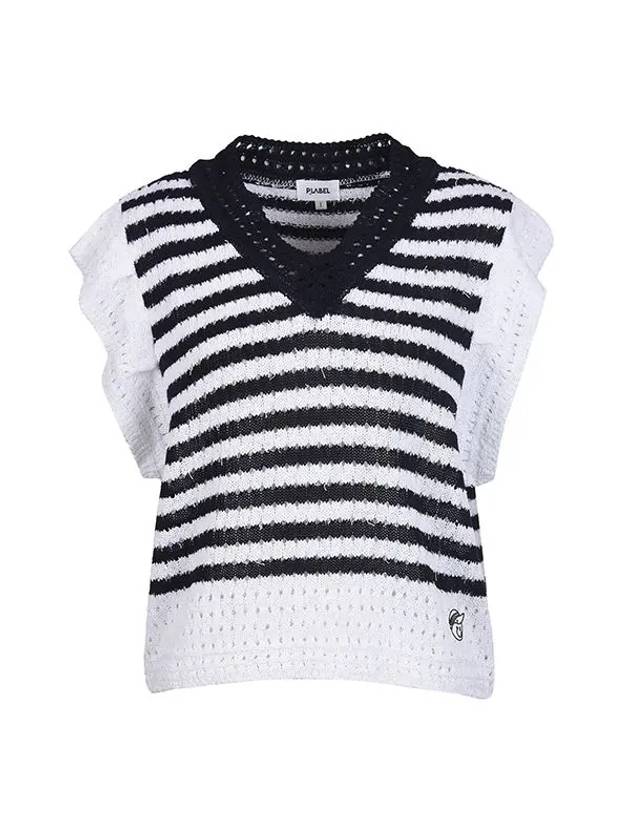 Striped frill knit vest MK4MV210 - P_LABEL - BALAAN 7