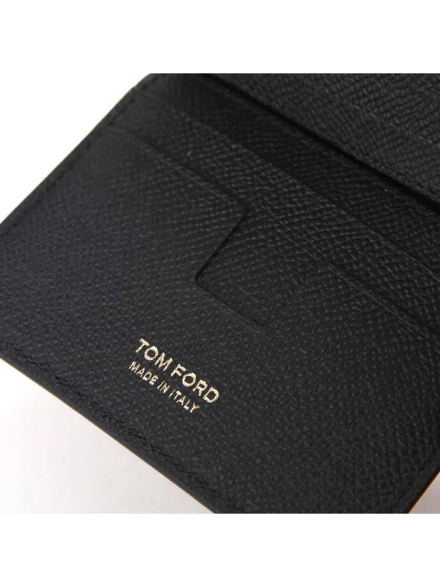 Gold Logo Money Clip Card Wallet Black - TOM FORD - BALAAN 4