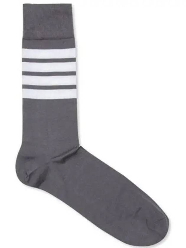 Men's Diagonal Light Weight Midi Socks Dark Grey - THOM BROWNE - BALAAN 2