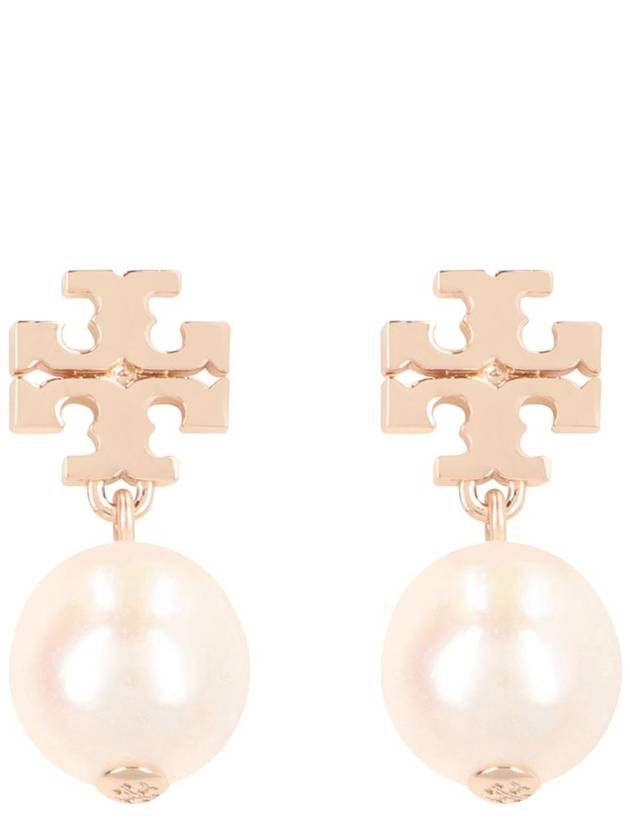 Kira Pearl Drop Earrings Champange Rose Gold - TORY BURCH - BALAAN 3