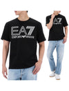 EA7 Big Logo Cotton Short Sleeve T-Shirt Black - EMPORIO ARMANI - BALAAN 2