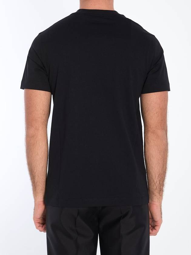 Check Label Cotton Short Sleeve T-Shirt Black - BURBERRY - BALAAN 5