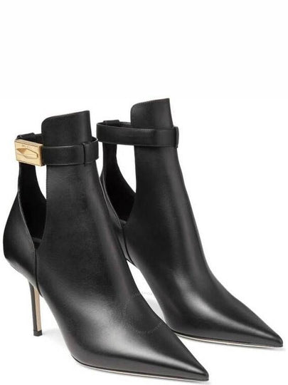 Jimmy Choo Black Nell 85 Leather Ankle Boots, Brand Size 39 ( US Size 9 ) - JIMMY CHOO - BALAAN 2