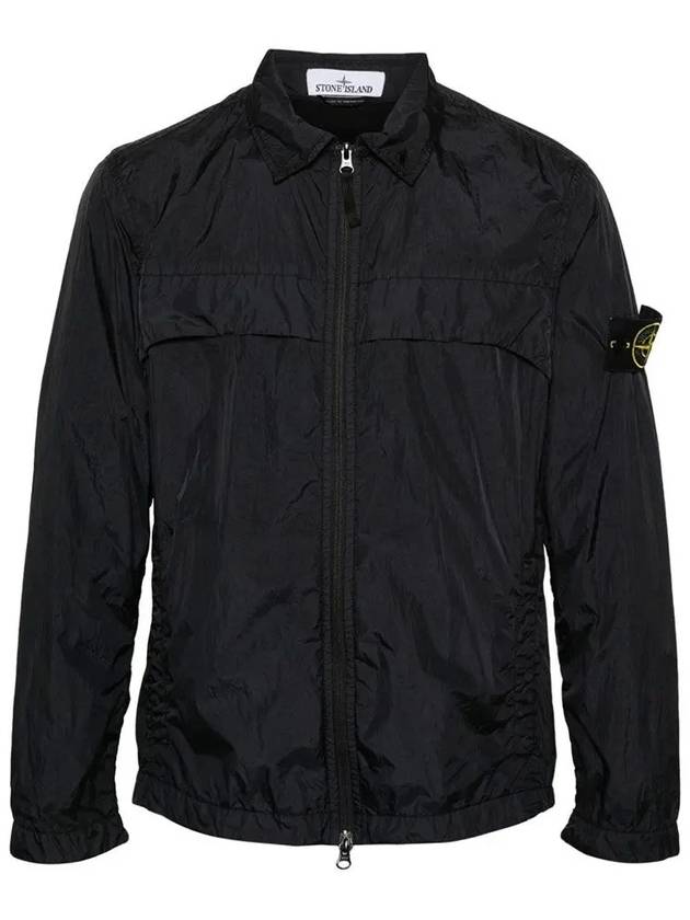 Garment Dyed Crinkle Reps R-NY Jacket Black - STONE ISLAND - BALAAN 2