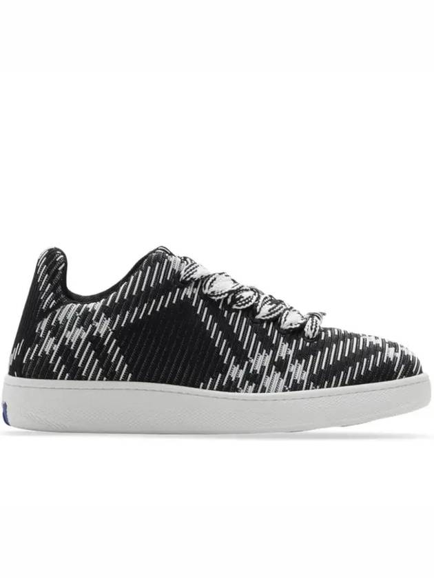 Check Knit Box Low Top Sneakers Black - BURBERRY - BALAAN 2