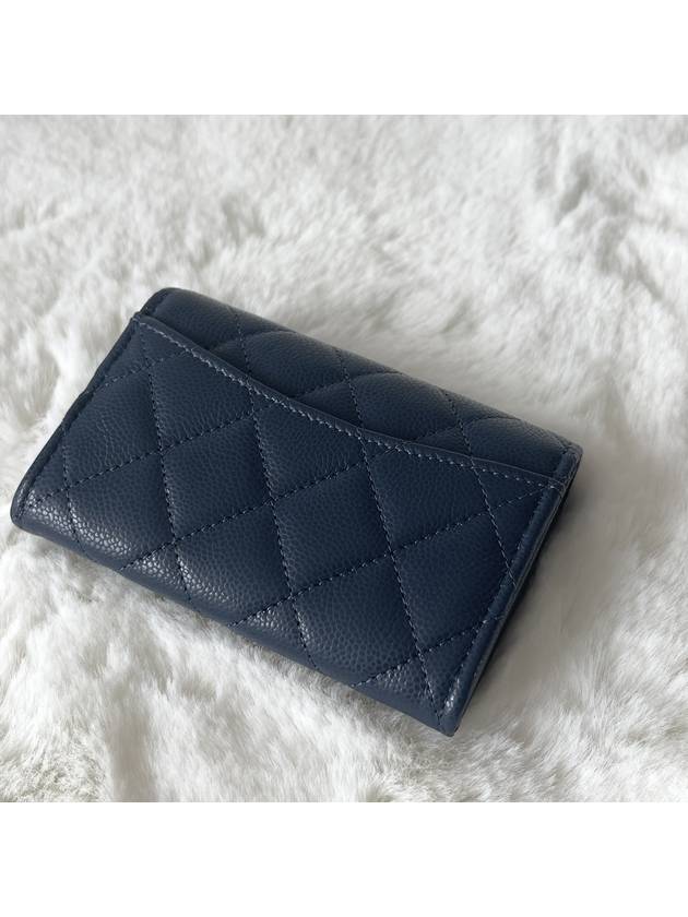 Classic snap card wallet navy AP4096 - CHANEL - BALAAN 4