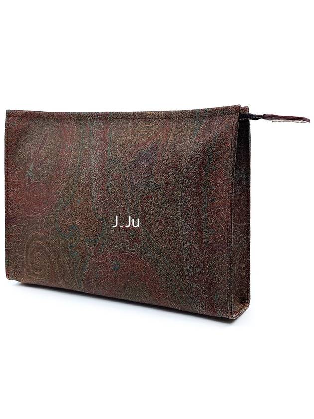 Paisley Clutch Bag Brown - ETRO - BALAAN 3