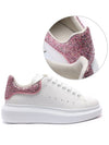 Women's Oversole Pink Glitter Tab Low Top Sneakers White - ALEXANDER MCQUEEN - BALAAN 2