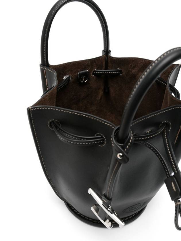 Buz Mini Leather Bucket Bag Brown - TOD'S - BALAAN 5