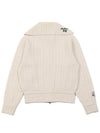 Cable Zip-Up Sweater IVORY WOMAN M3122PKO11IVY - MALBON GOLF - BALAAN 3