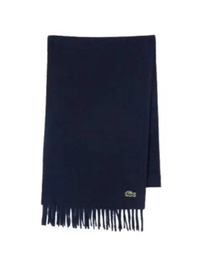 Felt Wool Cashmere Scarf Navy - LACOSTE - BALAAN 2