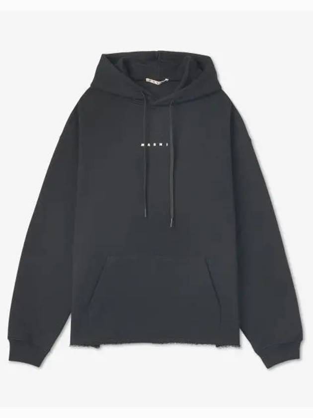 Logo Print Hooded Top Black - MARNI - BALAAN 2