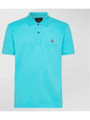 ZENO T collar short sleeve tshirt light blue - PEUTEREY - BALAAN 1