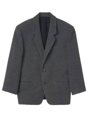 single button jacket gray suit blazer - LEMAIRE - BALAAN 1