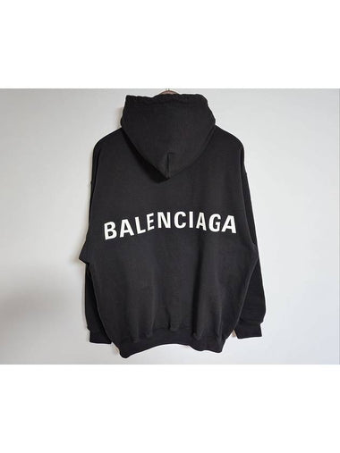 XS Back Logo Overfit Hoodie 556143 TAV37 1000 - BALENCIAGA - BALAAN 1