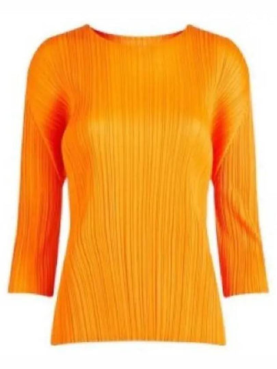 Women's Pleats Blouse Orange - ISSEY MIYAKE - BALAAN 2