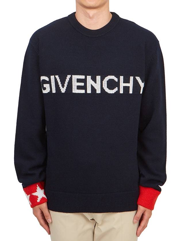 Sweater BM90QP4YH4 409 NAVY RED - GIVENCHY - BALAAN 2