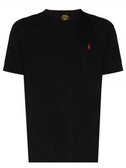 Men's Red Pony Embroidery Short Sleeve T-Shirt Black - POLO RALPH LAUREN - BALAAN 2