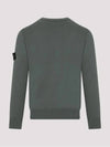 Crewneck Soft Cotton Knit Top Dark Green - STONE ISLAND - BALAAN 3