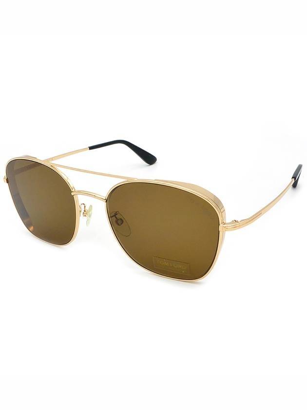 Eyewear Asian Fit Square Sunglasses Brown - TOM FORD - BALAAN.
