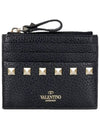 Rockstud Card Wallet Black - VALENTINO - BALAAN 2