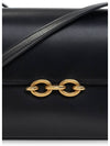 Le Maillon Smooth Leather Satchel Shoulder Bag Black - SAINT LAURENT - BALAAN 6