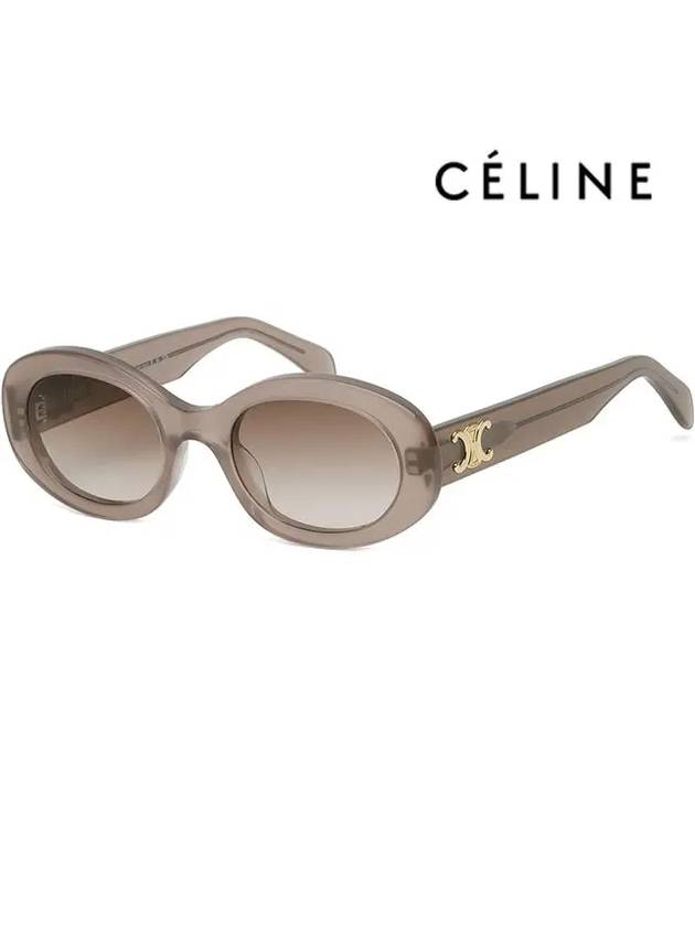 Eyewear Triomphe Logo Temple Sunglasses Brown - CELINE - BALAAN 8