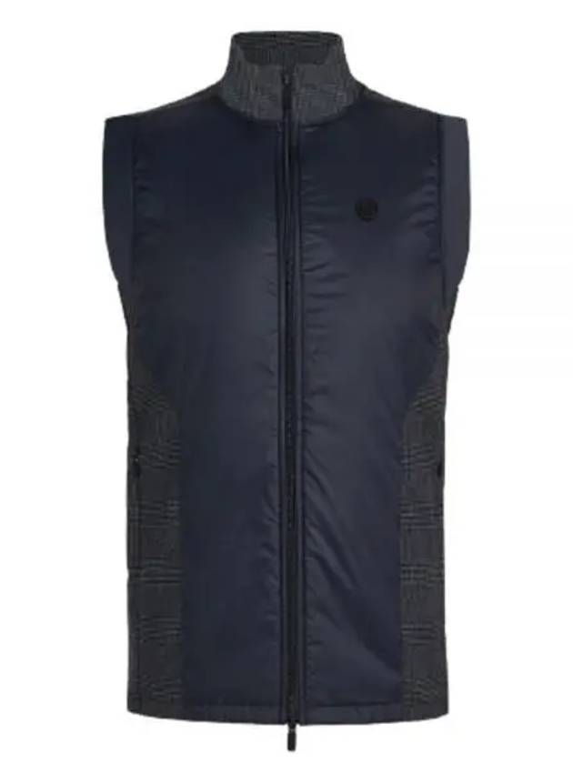 Men's Glen Plaid Track Vest Onyx - G/FORE - BALAAN 2