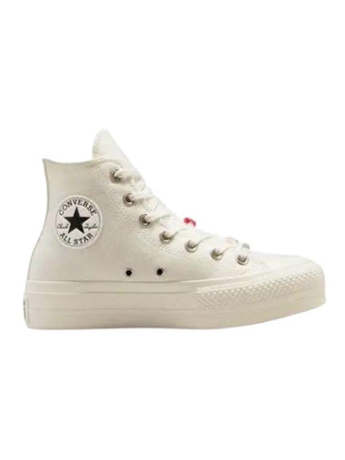 Chuck Taylor All Star Lift DIY Beads High Top Sneakers Egret - CONVERSE - BALAAN 1