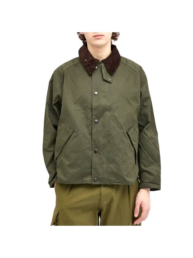 OS Pitched Bedale Casual Non-Wax Jacket Sage - BARBOUR - BALAAN 1