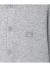 Face Patch Crop Cardigan Light Grey Melange - ACNE STUDIOS - BALAAN 5