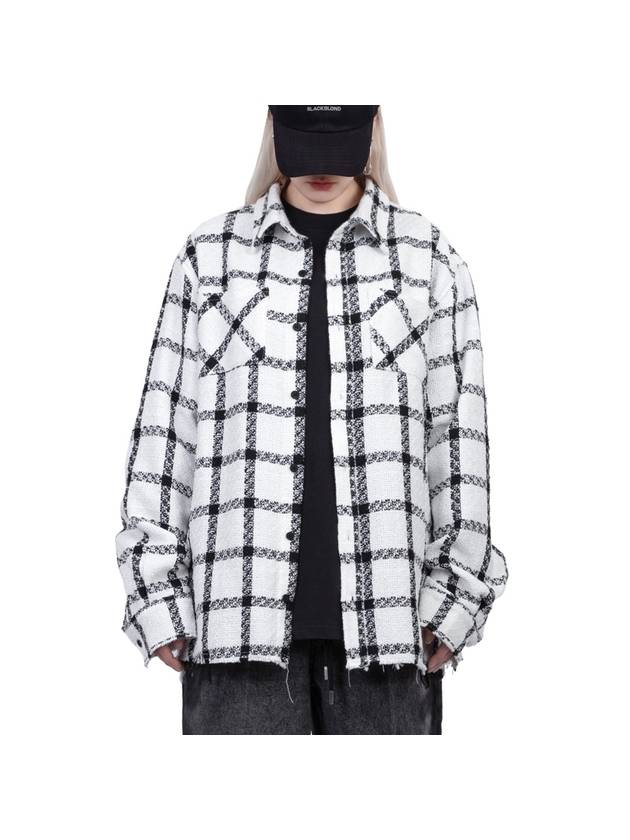 BBD Basic Plaid Tweed Shirt White - BLACKBLOND - BALAAN 2