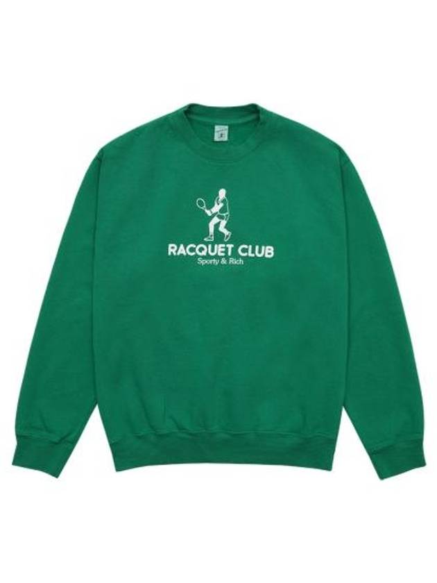 Racquet Club Crew Neck Sweatshirt Green - SPORTY & RICH - BALAAN 2