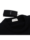 Women's Logo Embroidered Knit Top Black - SAINT LAURENT - BALAAN.