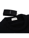 Women's Logo Embroidered Knit Top Black - SAINT LAURENT - BALAAN 7