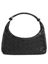 Intrecciato Small Leather Shoulder Bag Black - BOTTEGA VENETA - BALAAN 2