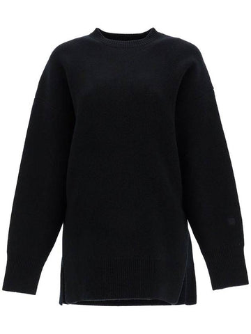 oversized black wool and cashmere sweater - TOTEME - BALAAN 1