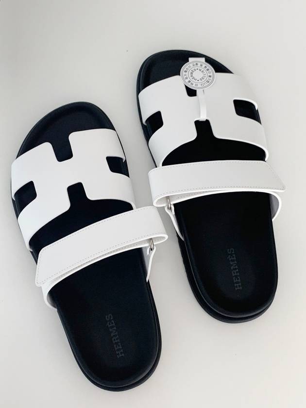 Chypre Calfskin Sandals Blanc - HERMES - BALAAN 5