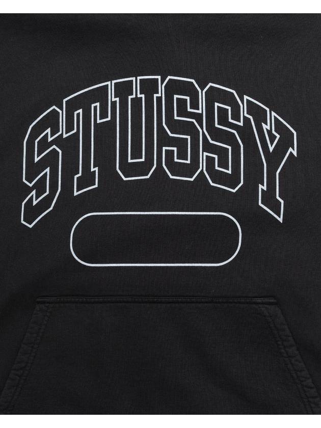 Boxy Cropped Hoodie Black - STUSSY - BALAAN 4