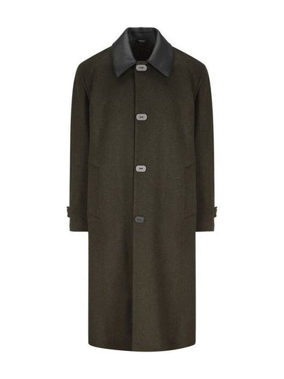 Mohair Wool Single Coat Green - FENDI - BALAAN 2