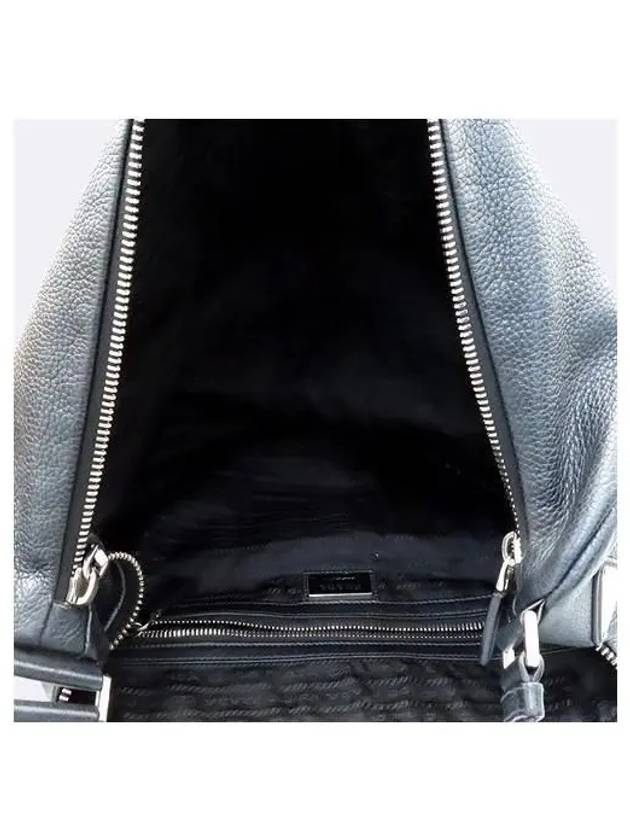 2VY007 Black leather triangle angle cross bag - PRADA - BALAAN 6