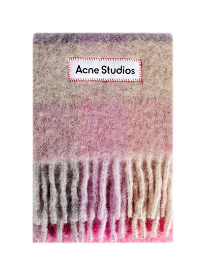 Check Mohair Muffler Fuchsia Lilac Pink - ACNE STUDIOS - BALAAN 2