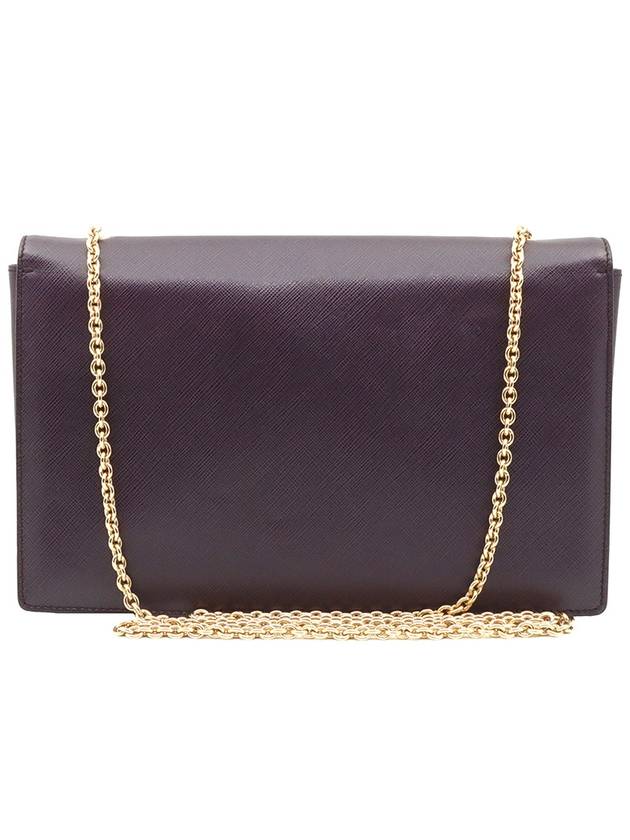 Ferragamo Deep Purple Saffiano Vara Gold Chain Genie Cross Bag 21 D855 - SALVATORE FERRAGAMO - BALAAN 2