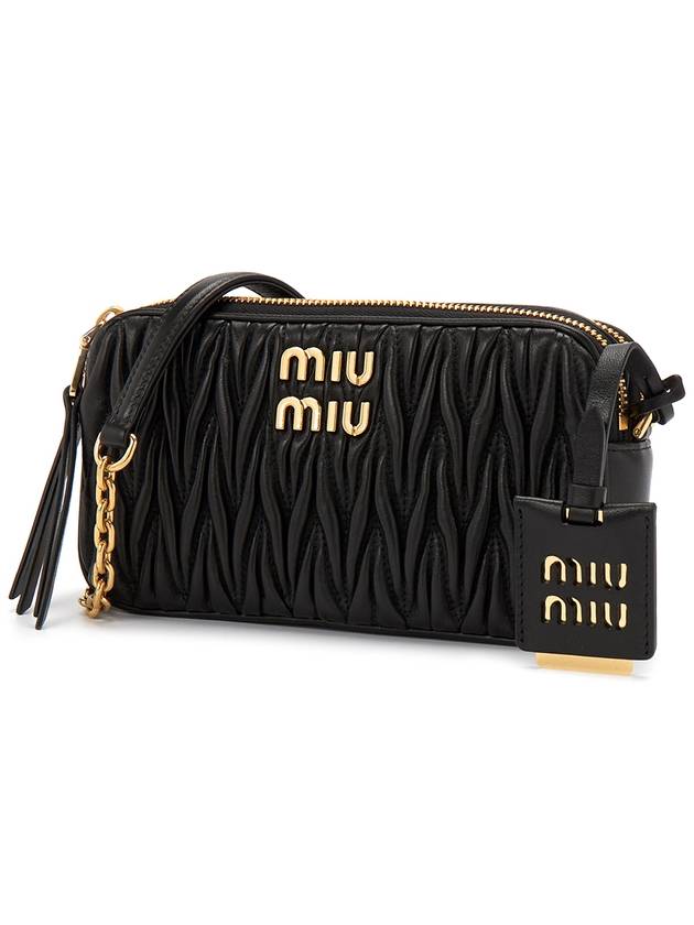 Matelasse Nappa Leather Mini Bag Black - MIU MIU - BALAAN 3