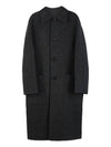 Wool Single Coat Dark Grey - AMI - BALAAN 2