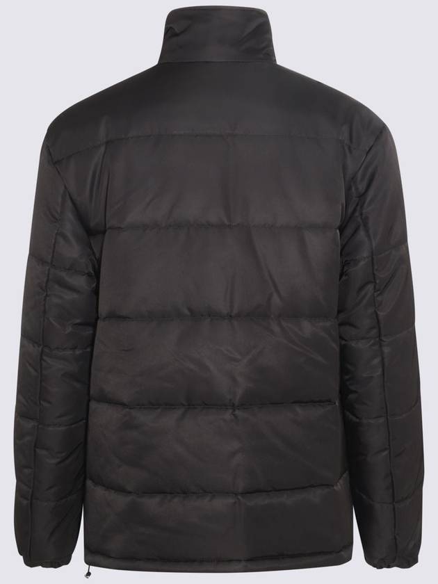 Logo Patch Zipper Down Jacket Black - DOLCE&GABBANA - BALAAN 3