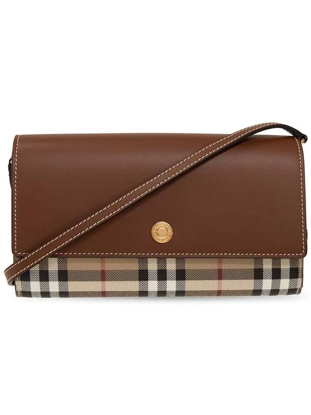 Vintage Check Leather Long Wallet Brown - BURBERRY - BALAAN 2