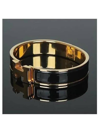 CLIC Click Ash Gold Black Color PM Bangle Bracelet - HERMES - BALAAN 2